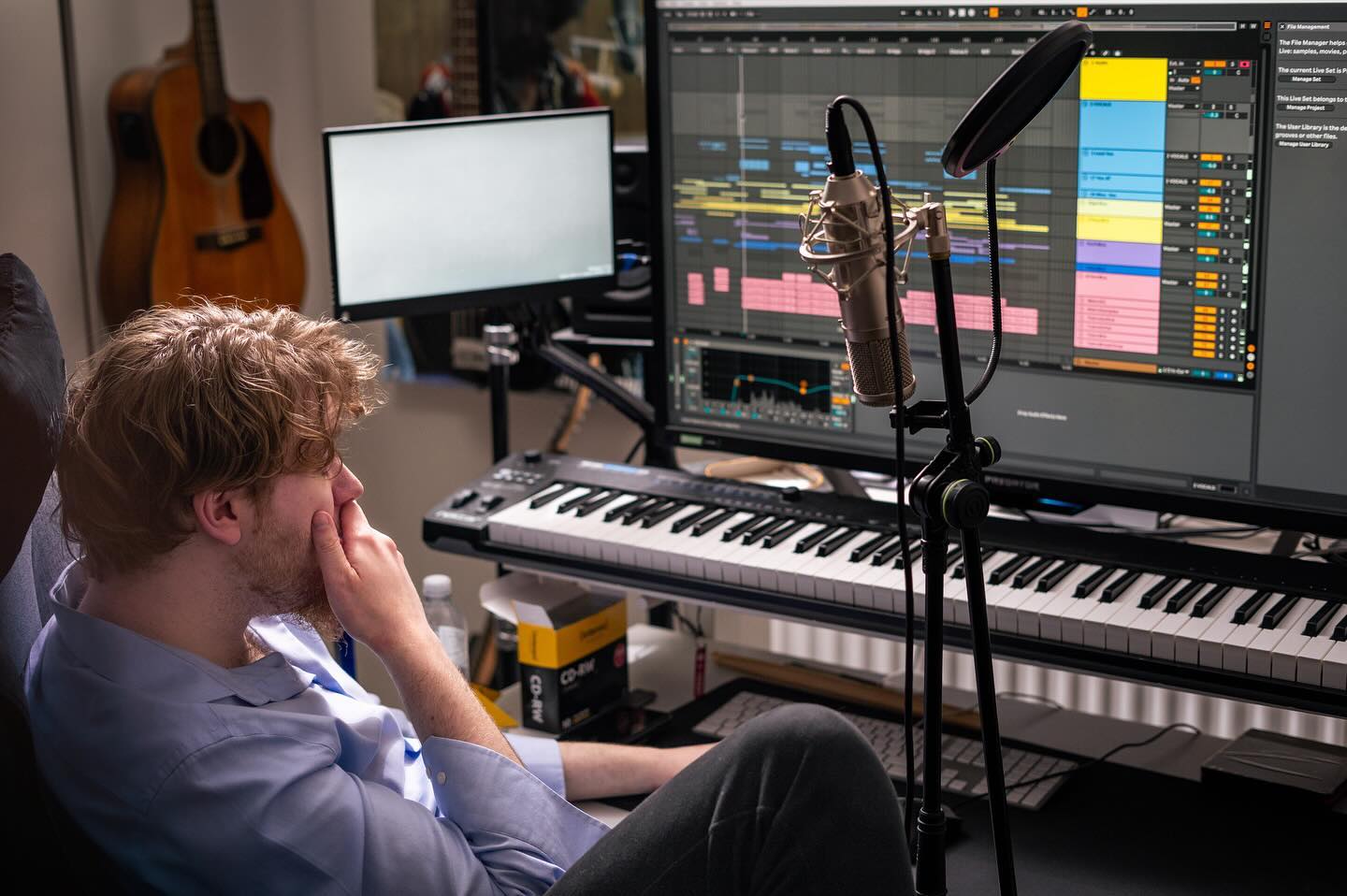James Corley in the studio